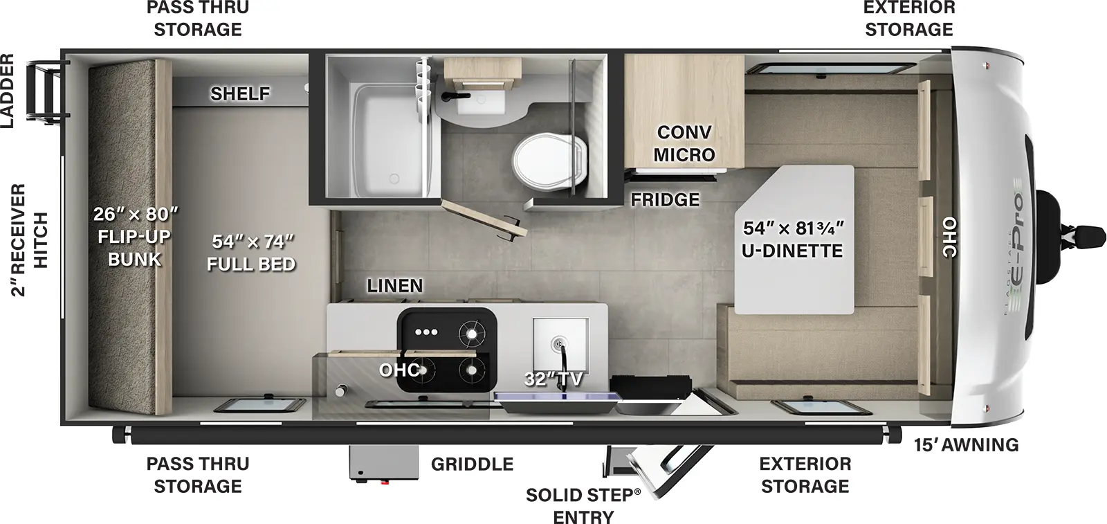 Flagstaff E Pro E19DBH Floorplan